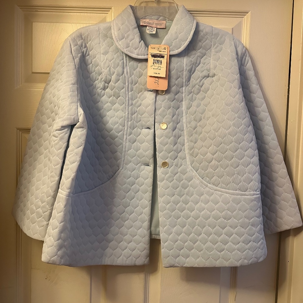 NWT Vandemere || Size L || Quilted Jacket || Pastel Blue || Vintage || Pockets